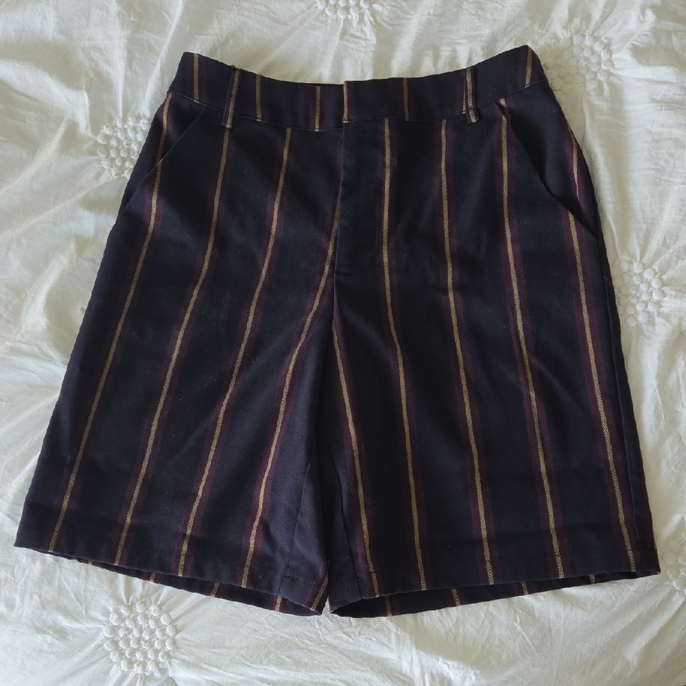 Striped Black and Brown Shorts